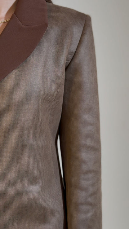 The Brown contrast suit