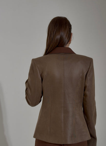 The Brown contrast suit